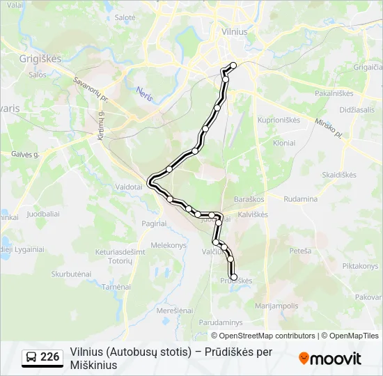 226 Bus Line Map