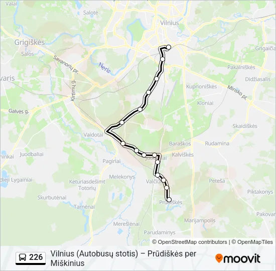 226 Bus Line Map