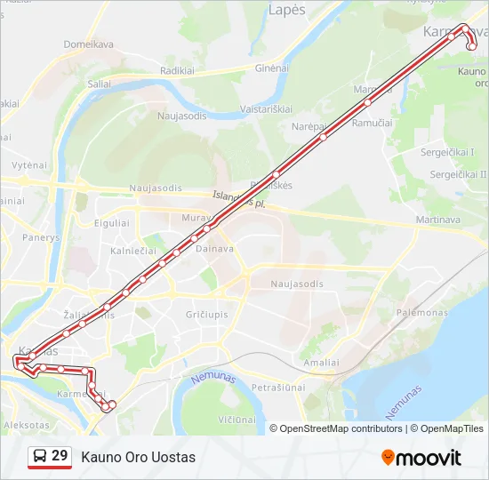 29 Bus Line Map