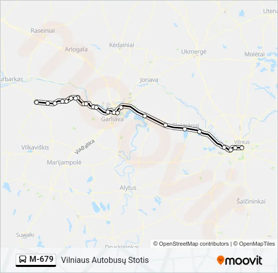 M-679 Bus Line Map