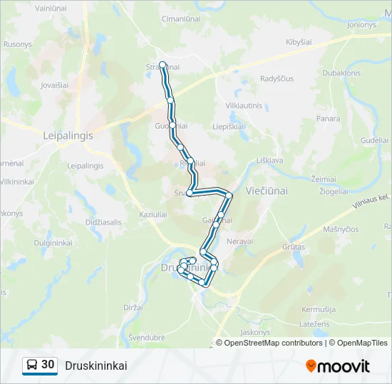 30 Bus Line Map