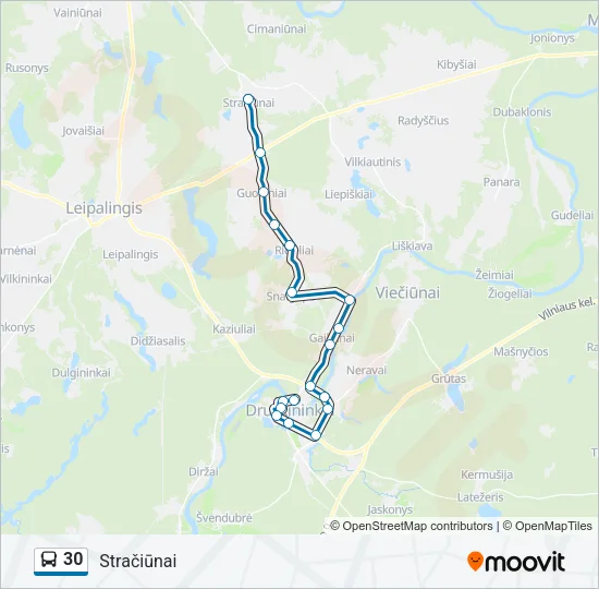 30 Bus Line Map