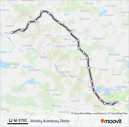 M-5702 Bus Line Map