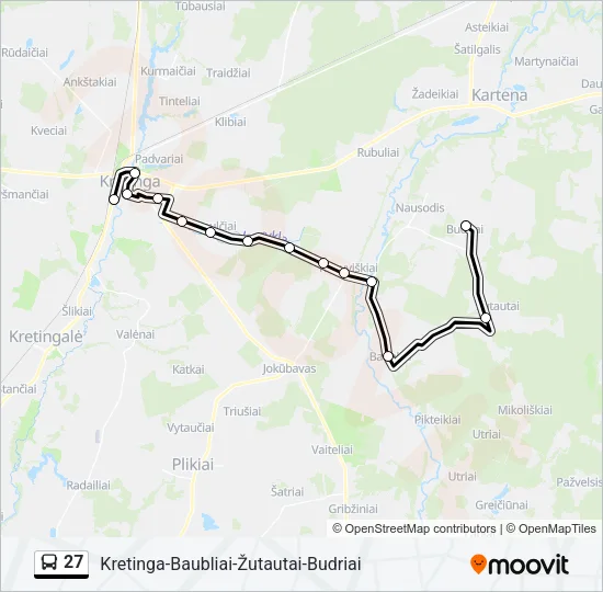 27 Bus Line Map