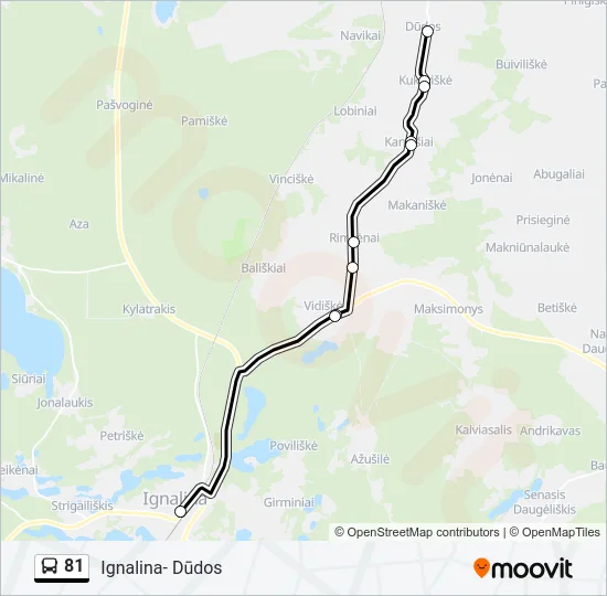 81 Bus Line Map