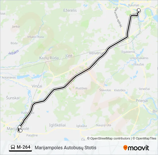 M-264 Bus Line Map