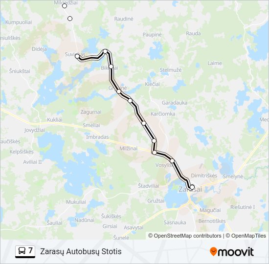 Автобус 7: карта маршрута