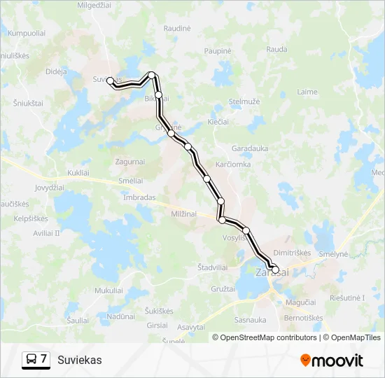 Автобус 7: карта маршрута