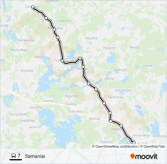 Автобус 7: карта маршрута