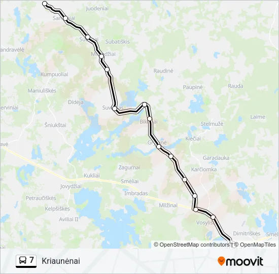 7 Bus Line Map