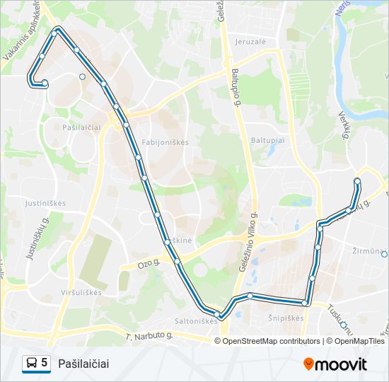 5  kelionės žemėlapis