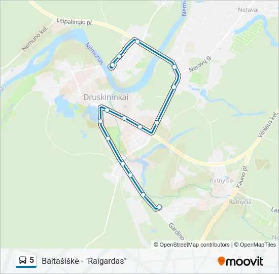 5 Bus Line Map