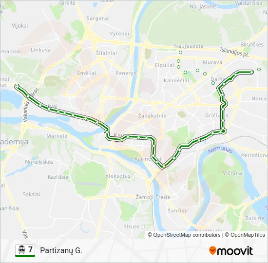 Троллейбус 7: карта маршрута
