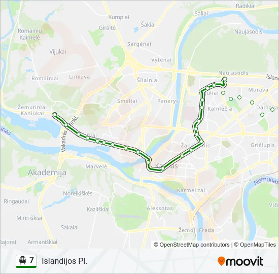 7 Trolleybus Line Map