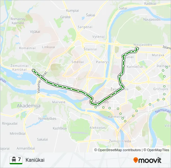 7 Trolleybus Line Map