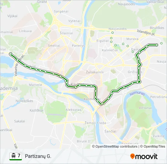 7 Trolleybus Line Map