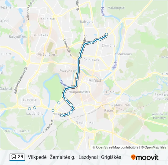 29  kelionės žemėlapis