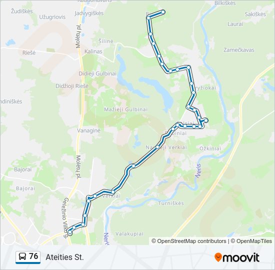 76  kelionės žemėlapis
