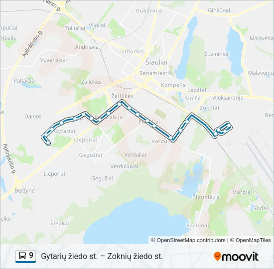 9 Bus Line Map