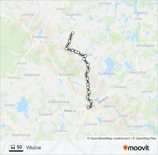 50 Bus Line Map