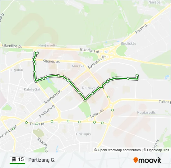 15 Trolleybus Line Map