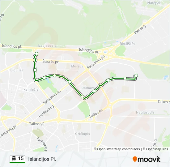 15 Trolleybus Line Map