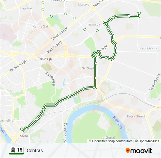 15 Trolleybus Line Map