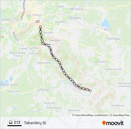 212 Bus Line Map
