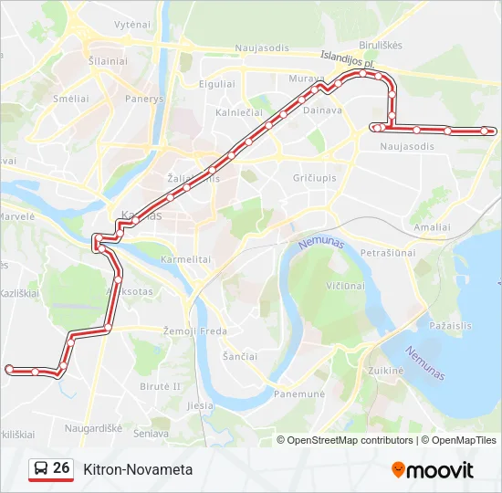 26 Bus Line Map