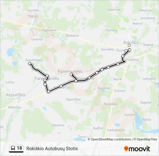 Автобус 18: карта маршрута