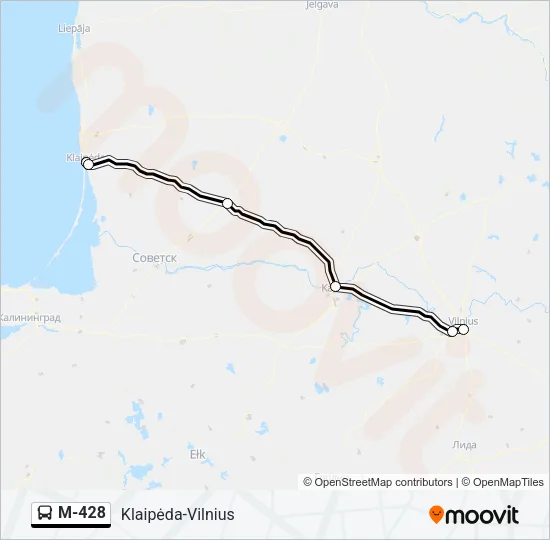 M-428 Bus Line Map