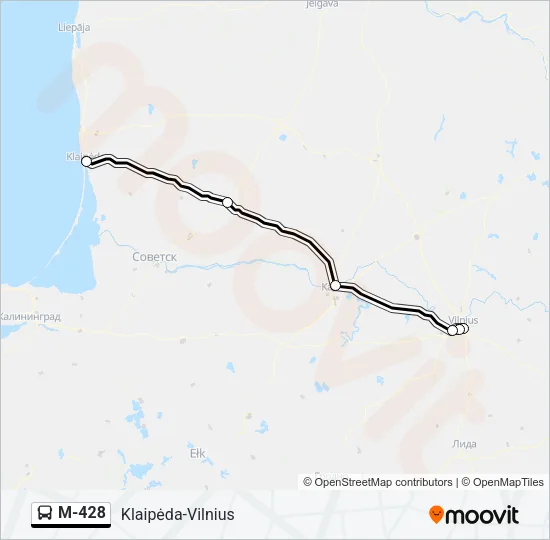 M-428 Bus Line Map