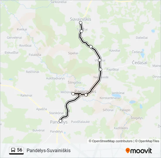 56 Bus Line Map