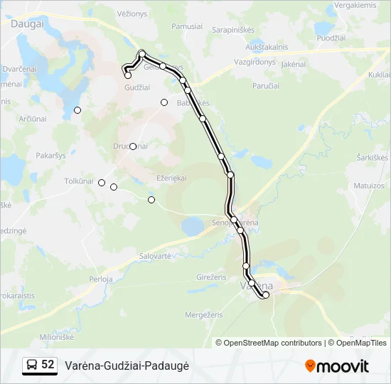 52 Bus Line Map