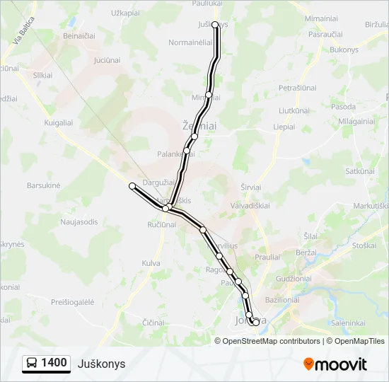 1400 Bus Line Map