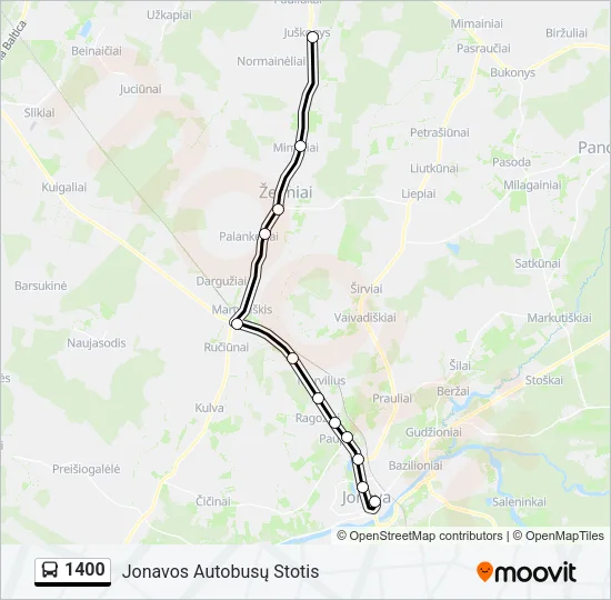 1400 Bus Line Map