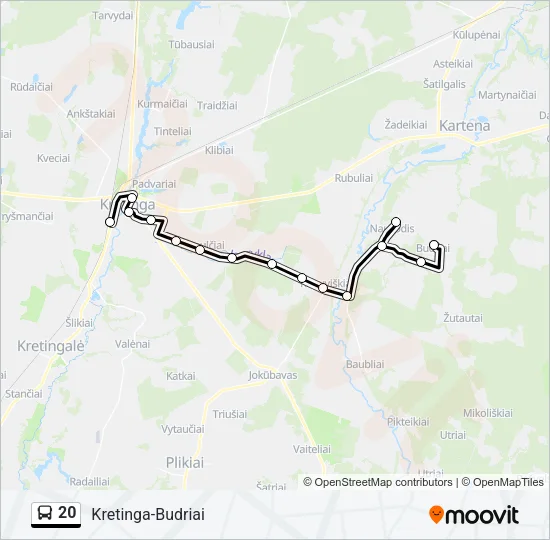 20 Bus Line Map