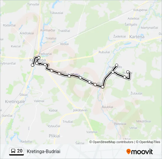 20 Bus Line Map