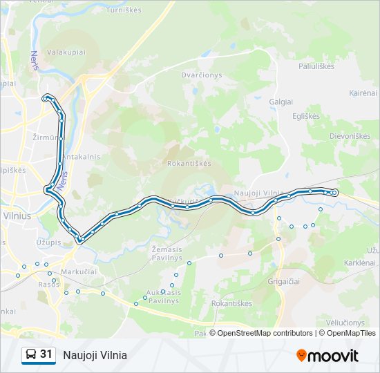 31  kelionės žemėlapis