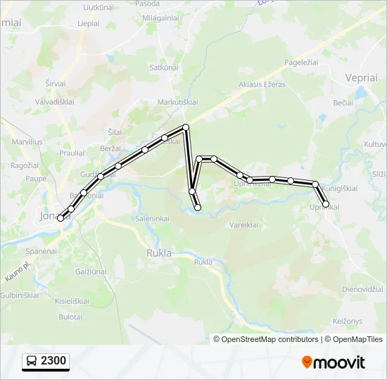 2300 Route: Schedules, Stops & Maps - Upninkai-Jonava Per Užuovėją ...