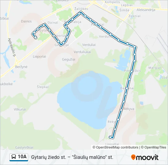 10A Bus Line Map
