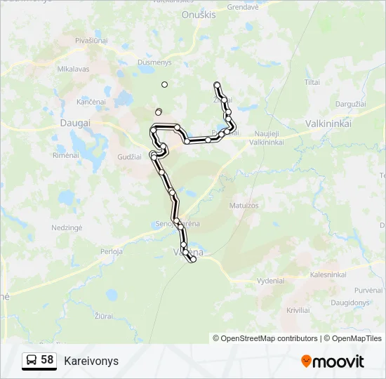 58 Bus Line Map