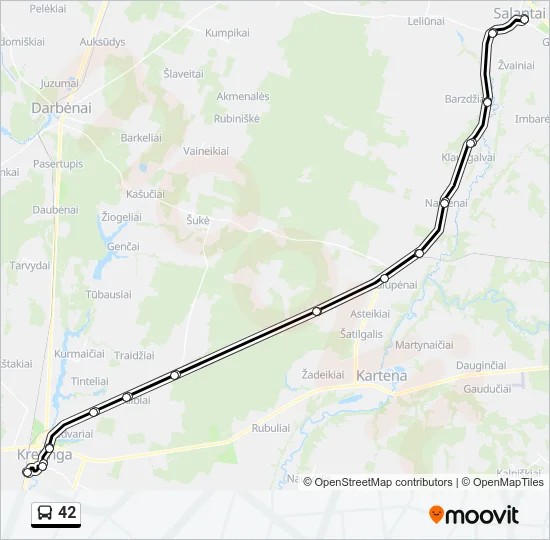 42 Bus Line Map