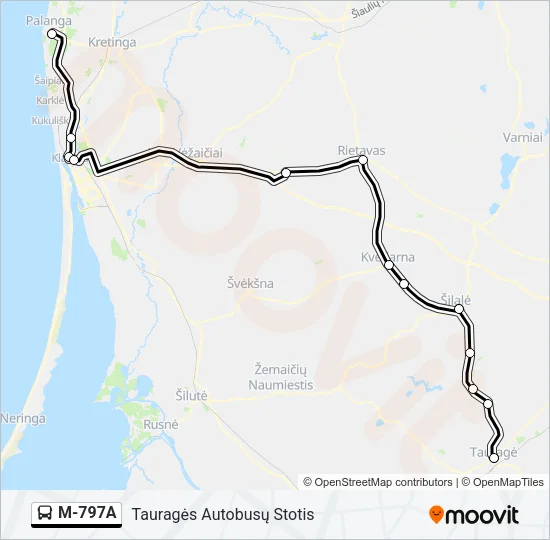 M-797A Bus Line Map