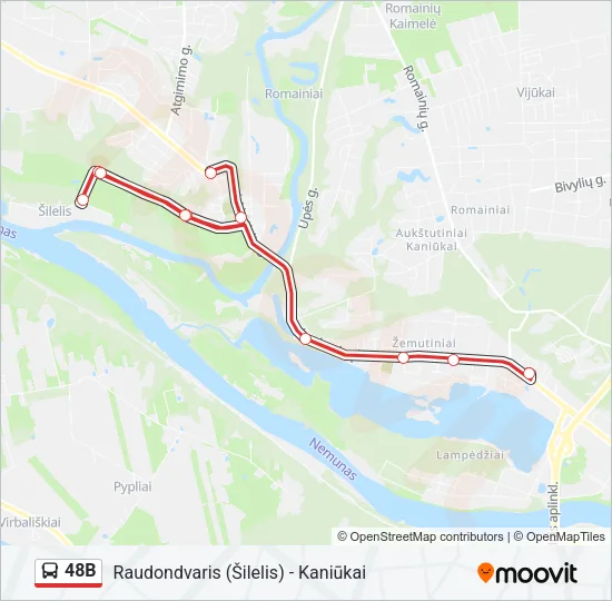 48B Bus Line Map