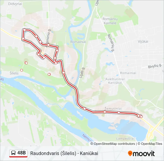 48B Bus Line Map