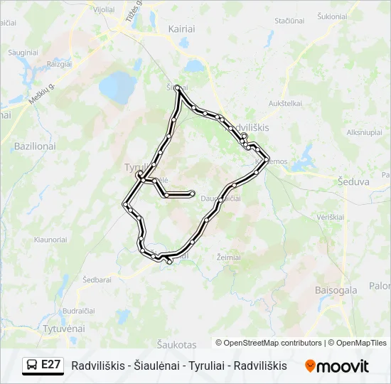E27 Bus Line Map