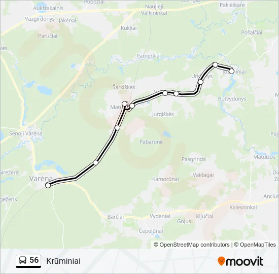 56 Bus Line Map