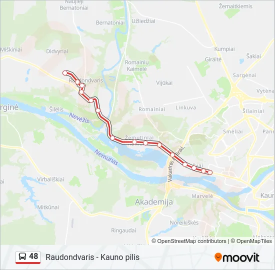 48 Bus Line Map