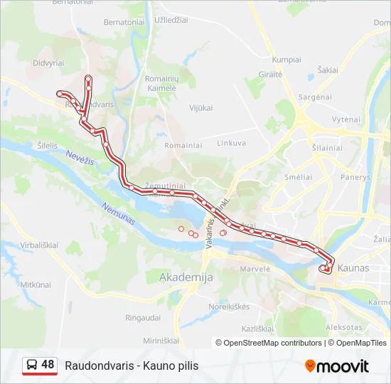 48 Bus Line Map